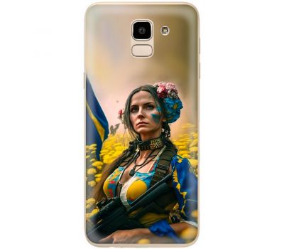 Чохол для Samsung Galaxy J6 2018 (J600) MixCase патріотичні ніжна Українка