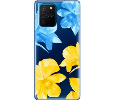 Чохол для Samsung Galaxy S10 Lite (G770) / A91 MixCase патріотичні синьо-жовті квіти