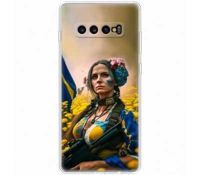 Чохол для Samsung Galaxy S10+ (G975) MixCase патріотичні ніжна Українка