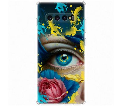 Чохол для Samsung Galaxy S10+ (G975) MixCase патріотичні Синє жіноче око