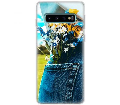 Чохол для Samsung Galaxy S10 (G973) MixCase патріотичні квіти України