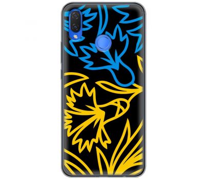 Чохол для Huawei P Smart Plus MixCase патріотичні синє-жовта лілія