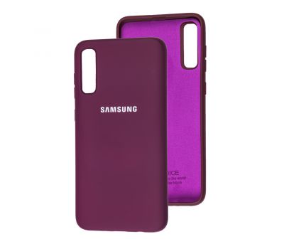 Чохол для Samsung Galaxy A70 (A705) Silicone Full бордовий / maroon