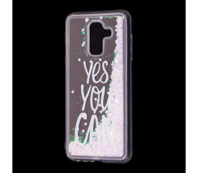 Чохол для Samsung Galaxy A6+ 2018 (A605) Блиск вода світло-рожевий "yes you can"