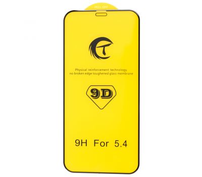Захисне 9D скло для iPhone 12 mini (5.4") чорне