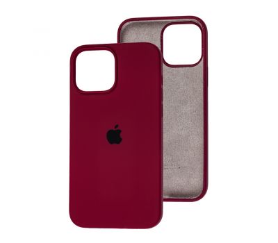 Чохол для iPhone 13 Pro Max Silicone Full бордовий / maroon