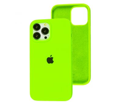 Чохол для iPhone 13 Pro Max Silicone Full салатовий / neon green