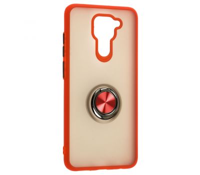 Чохол для Xiaomi Redmi Note 9 LikGus Maxshield Ring червоний