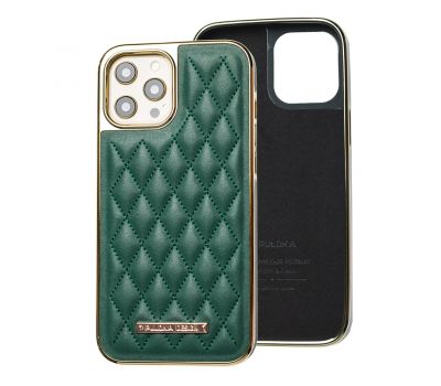 Чохол для iPhone 12 Pro Max Puloka leather case зелений