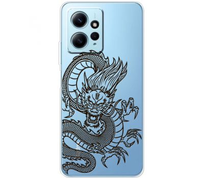 Чохол для Xiaomi Redmi Note 12 4G MixCase Древній дракон на прозорому