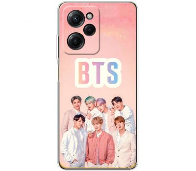 Чохол для Poco X5 Pro / Note 12 Pro Speed MixCase BTS на рожевому