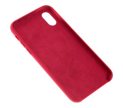 Чохол Silicone для iPhone X / Xs case рожево-червоний 3170920