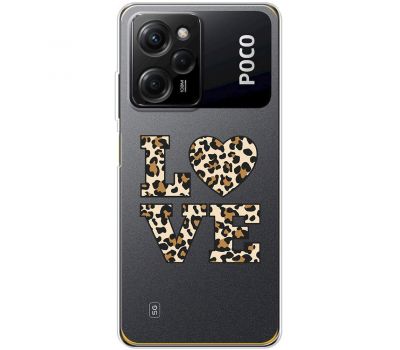 Чохол для Poco X5 Pro / Note 12 Pro Speed MixCase Леопард love