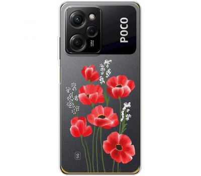 Чохол для Poco X5 Pro / Note 12 Pro Speed Mixcase квіти маки в польових травах