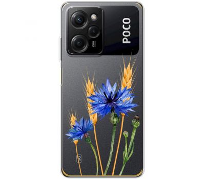 Чохол для Poco X5 Pro / Note 12 Pro Speed Mixcase квіти волошки в колосках