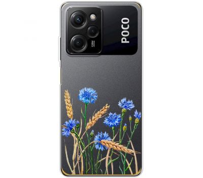 Чохол для Poco X5 Pro / Note 12 Pro Speed Mixcase квіти волошки в пшениці