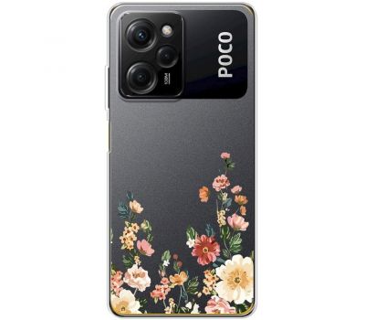Чохол для Poco X5 Pro / Note 12 Pro Speed Mixcase квіти квіточки