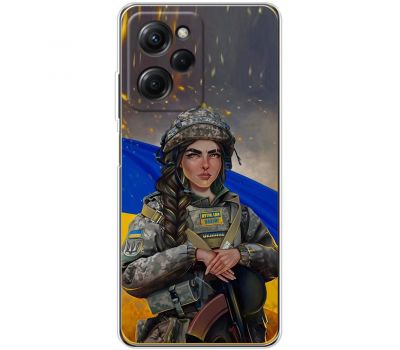 Чохол для Xiaomi Poco X5 Pro MixCase патріотичні дівчина воин