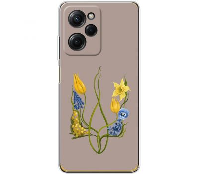 Чохол для Xiaomi Poco X5 Pro MixCase патріотичні квіти у формі герба