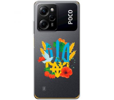Чохол для Xiaomi Poco X5 Pro MixCase патріотичні герб у квітах