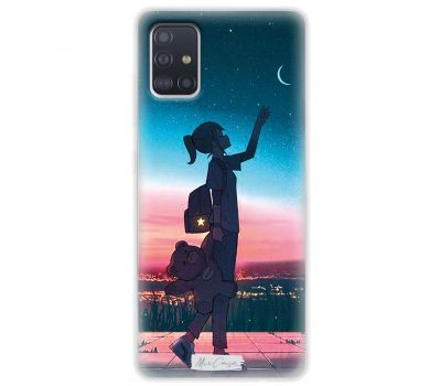 Чохол з аніме для Samsung Galaxy A51 (A515) Mixcase дівчинка з ведмедиком