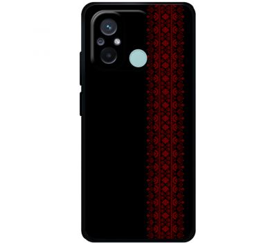 Чохол для Xiaomi Redmi 12C MixCase патріотичні червоний колір вишиванки