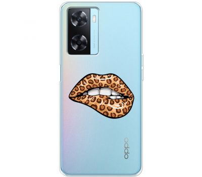 Чохол для Oppo A57s MixCase Леопард губи