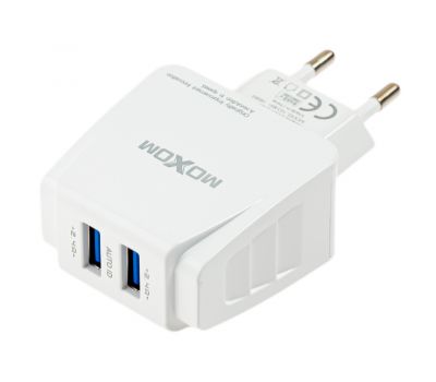 Зарядний пристрій Moxom MX-HC03 Type-C 2USB/2.4A білий 3172675