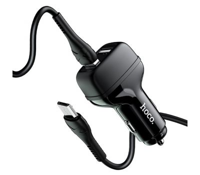 Автомобільний зарядний пристрій Hoco Z36 microUSB Leader 2.4A 2USB чорний