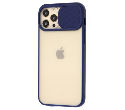 Чохол для iPhone 12 Pro LikGus Camshield camera protect синій