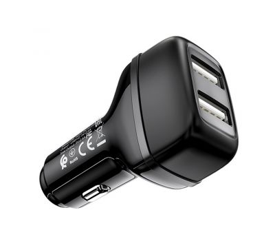 Автомобільний зарядний пристрій Hoco Z36 lightning Leader 2.4A 2USB чорний 3172708