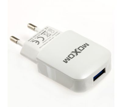 Зарядний пристрій Moxom KH-06 lightning USB/2.1A білий 3172558