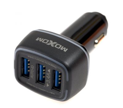 Автомобільний зарядний пристрій Moxom MX-VC01 microUSB 3USB/3,4A чорний 3172517