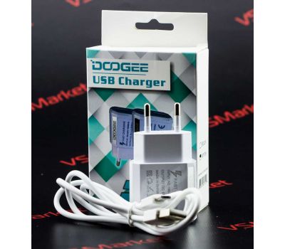 Зарядний пристрій Doogee microUSB 2.5A 2USB 2in1 білий