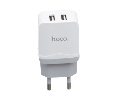 Мережевий адаптер Hoco C33A 2USB 2.4A білий