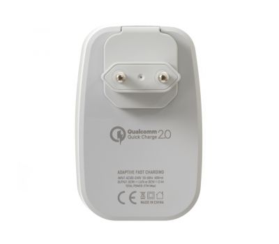 Зарядний пристрій EMY MY-230 QC 2.0 2USB microUSB білий 3173207