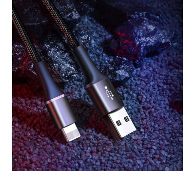Кабель USB Baseus Halo Data Lightning 2.4A 1m чорний 3174266