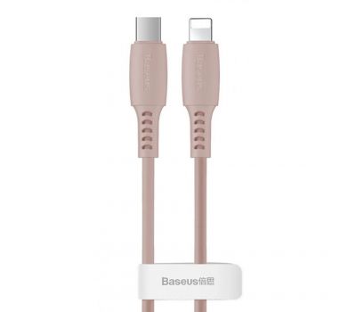Кабель USB Baseus Colorful Type-C to lightning 18W 1.2m dreen рожевий