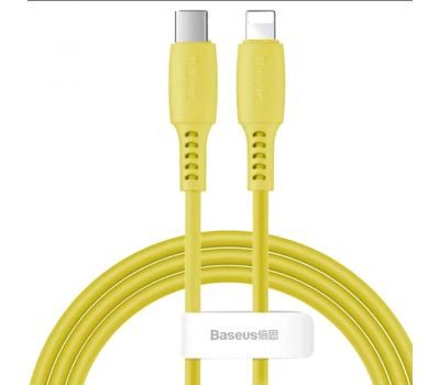 Кабель USB Baseus Colorful Type-C to lightning 18W 1.2m dreen жовтий