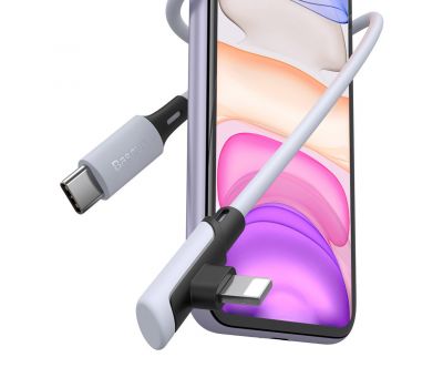 Кабель USB Baseus Colorful Elbow Type-C to lightning 18W 1.2m фіолетовий 3174860