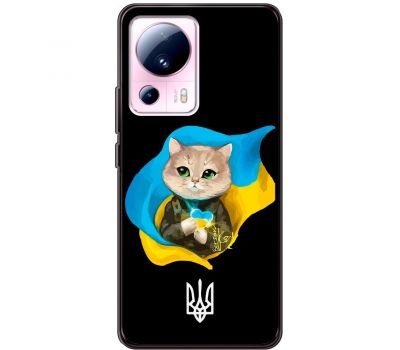 Чохол для Xiaomi 13 Lite MixCase патріотичні котик зелені очі