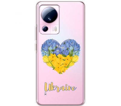 Чохол для Xiaomi 13 Lite MixCase патріотичні серце з квітами