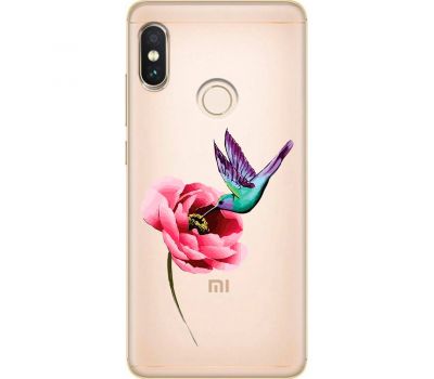 Чохол для Xiaomi Redmi Note 5 / 5 Pro Mixcase квіти колібрі в півоні