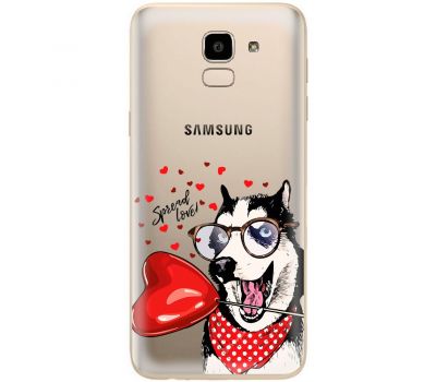 Чохол для Samsung J6 2018 (J600) MixCase день закоханих закоханий собака