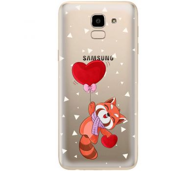 Чохол для Samsung J6 2018 (J600) MixCase день закоханих єнот та кулька