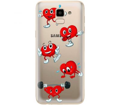 Чохол для Samsung J6 2018 (J600) MixCase день закоханих смайлик серце