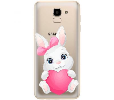 Чохол для Samsung J6 2018 (J600) MixCase день закоханих заєць із серцем