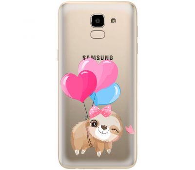 Чохол для Samsung J6 2018 (J600) MixCase день закоханих лінивець з шаприками