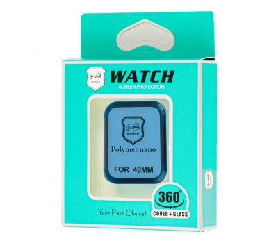 Захисна плівка Apple Watch 40mm Polymer Nano Full Glue чорний 3185221