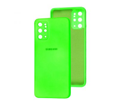 Чохол для Samsung Galaxy S20+ (G985) / S11 Square camera full зелений неон